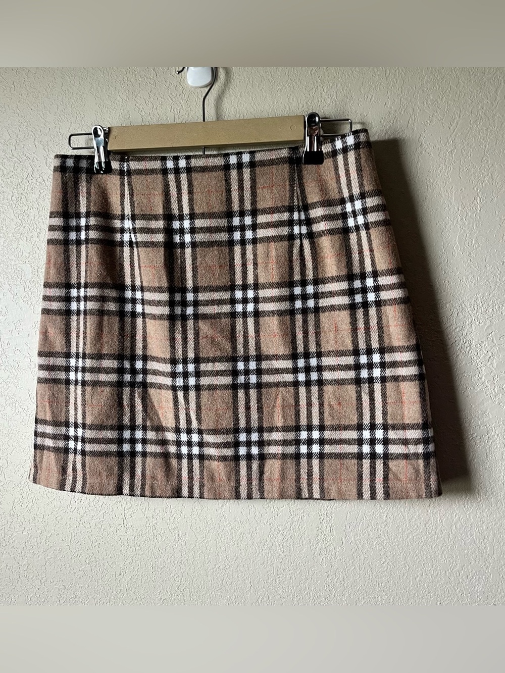 Pink Lily Polyester Plaid Skirt